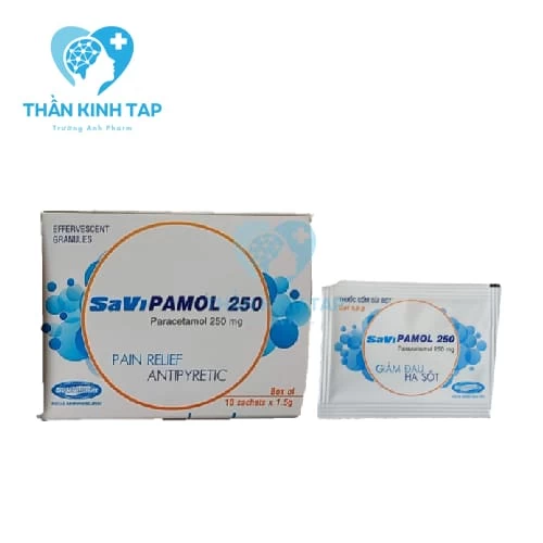 Savipamol 250 - Hộp 10 gói x 1,5 gam